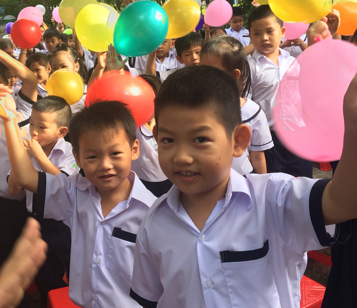 Học sinh tiểu học Bình Thuận (Ảnh tác giả cung cấp)