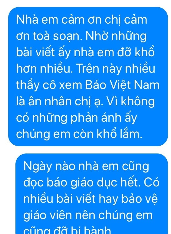 Lời cảm ơn của một giáo viên (Ảnh tác giả) Lời cảm ơn của một giáo viên (Ảnh tác giả)