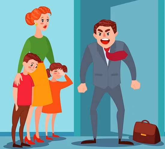 Hành vi của cha mẹ có thể làm tổn thương đến con cái (Ảnh minh họa Hanoitv.vn)