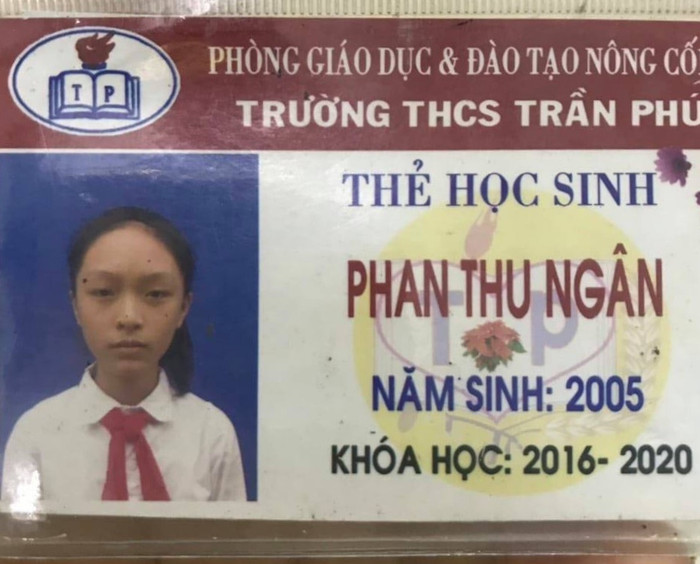 Ai thấy cháu Phan Thu Ngân xin báo tin cho gia đình (Ảnh gia đình cung cấp) Ai thấy cháu Phan Thu Ngân xin báo tin cho gia đình (Ảnh gia đình cung cấp)
