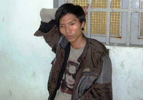 Đối tượng Hà tại cơ quan công an Đối tượng Hà tại cơ quan công an