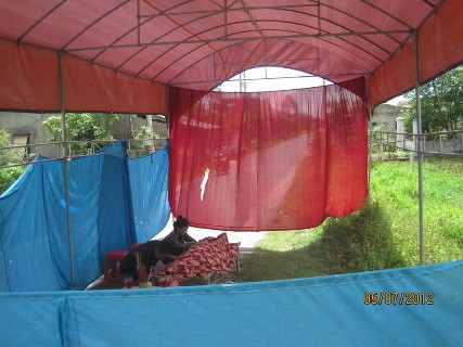 Hiện trường nơi phát hiện thi thể ông Phùng Hiện trường nơi phát hiện thi thể ông Phùng