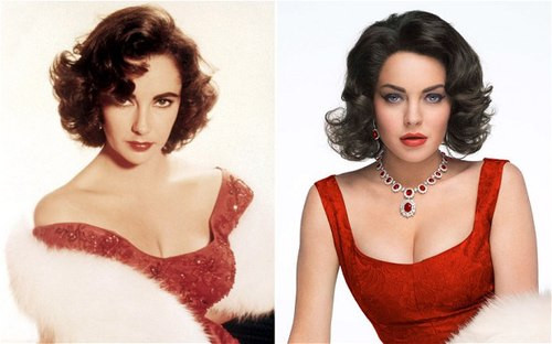 Lindsay Lohan (phải) trong vai Liz Taylor. lilo1-jpg-1357778927_500x0.jpg