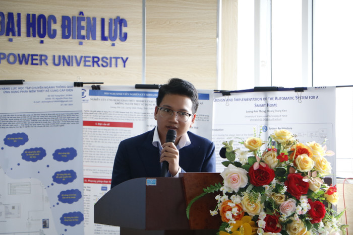 Phạm Hoàng Tuấn - học viên cao học khóa 11 ngành Hệ thống điện, Trường Đại học Điện lực. (Ảnh: Minh Quân) gdvn_4.JPG