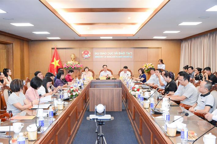 Quang cảnh họp báo phát động Giải báo chí toàn quốc "Vì sự nghiệp giáo dục Việt Nam" lần thứ VII năm 2024. (Ảnh: Bộ Giáo dục và Đào tạo) z5689452488193b29a4ffae33e266ded2baa5926895345.jpg