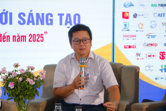 Ông Lương Văn Thường - Trưởng phòng Khởi nghiệp đổi mới sáng tạo, Cục Phát triển thị trường và doanh nghiệp khoa học và công nghệ, Bộ Khoa học và Công nghệ. (Ảnh: Minh Quân) GDVN_4.JPG