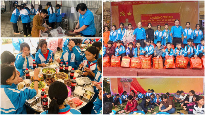 Hoạt động trước kỳ nghỉ Tết giúp học sinh Trường Phổ thông dân tộc bán trú Trung học cơ sở Yên Cường gắn bó với trường, lớp. Ảnh: NVCC.