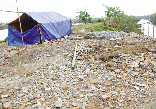 Hàng chục tấn thủy sản trong đầm của ông Đoàn Văn Vươn "bốc hơi" ảnh 1 Hàng chục tấn thủy sản trong đầm của ông Đoàn Văn Vươn "bốc hơi" ảnh 1