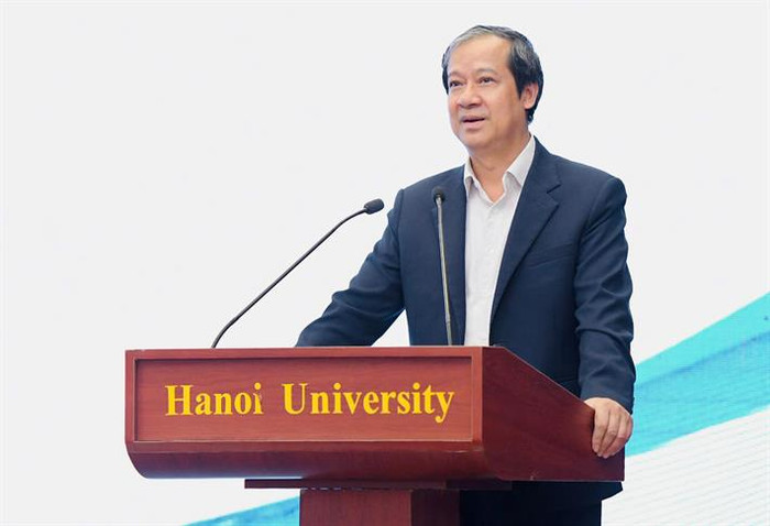 Bộ trưởng Bộ Giáo dục và Đào tạo Nguyễn Kim Sơn phát biểu chỉ đạo tại hội nghị. nguyen kim son.jpg