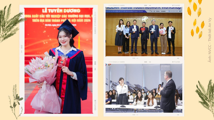 Yến Nhi tích cực tham gia các hoạt động nghiên cứu khoa học tại Học viện Ngoại giao. 1.jpg