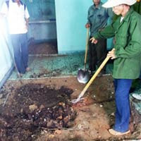 CQĐT khai quật hiện trường