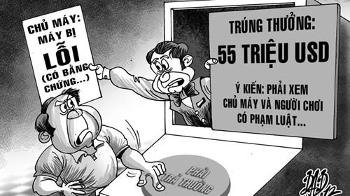 Xử vụ đòi 55 triệu USD thắng máy đánh bạc ảnh 1 Xử vụ đòi 55 triệu USD thắng máy đánh bạc, Tin tức trong ngày, co bac, do den, may danh bac, thua bac, thang bac, choi lo de, may rui, tro may rui, kiem tien nho danh bac, bao, tin hay, tin hot, tin tuc