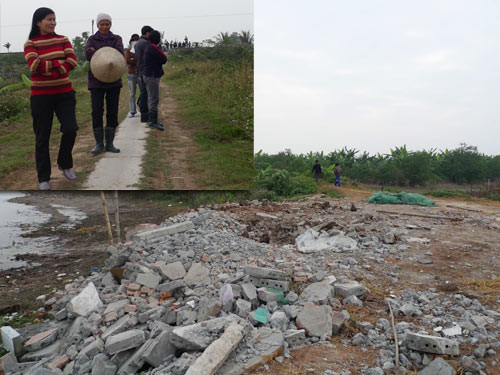 Căn nhà của gia đình ông Đoàn Văn Vươn bị phá nát. Căn nhà của gia đình ông Đoàn Văn Vươn bị phá nát.