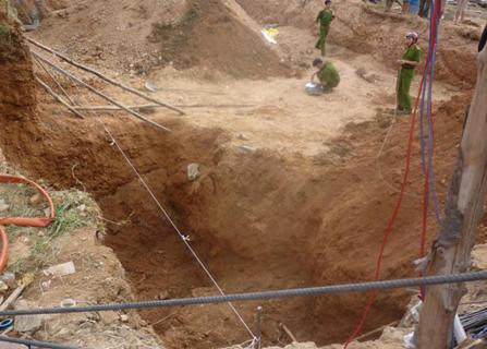 Hiện trường vụ tai nạn.