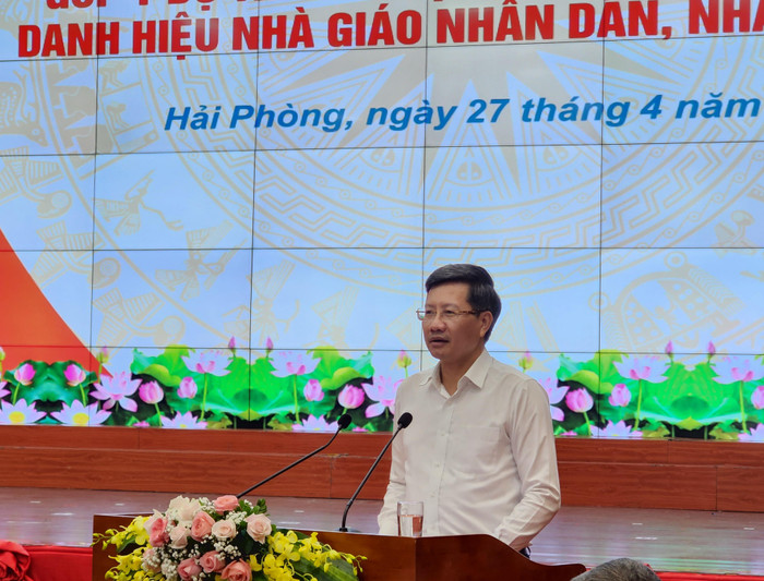 Ông Lê Anh Quân - Phó Chủ tịch Uỷ ban nhân dân thành phố Hải Phòng phát biểu (Ảnh: Phạm Linh) Ông Lê Anh Quân - Phó Chủ tịch Uỷ ban nhân dân thành phố Hải Phòng phát biểu (Ảnh: Phạm Linh)