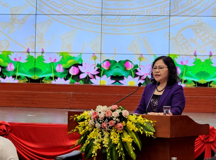Thứ trưởng Ngô Thị Minh phát biểu tại hội thảo (Ảnh: Phạm Linh) Thứ trưởng Ngô Thị Minh phát biểu tại hội thảo (Ảnh: Phạm Linh)