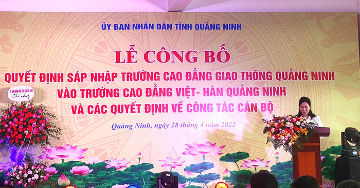 Bà Nguyễn Thị Hạnh - Phó Chủ tịch Uỷ ban nhân dân tỉnh Quảng Ninh phát biểu tại buổi lễ (Ảnh: CTV) Bà Nguyễn Thị Hạnh - Phó Chủ tịch Uỷ ban nhân dân tỉnh Quảng Ninh phát biểu tại buổi lễ (Ảnh: CTV)