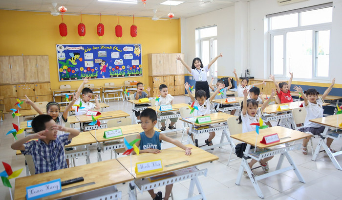 Một lớp học mầm non tại Hệ thống giáo dục liên cấp QTHSchool, Thành phố Thanh Hóa. Ảnh: Website trường. 454292881_517283090813273_209727955599220877_n.jpg
