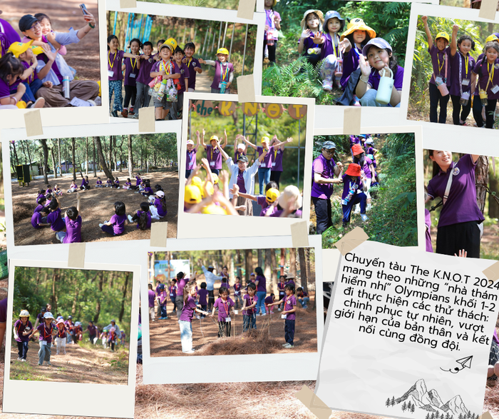 Khối lớp 1 và 2 vừa có buổi học tập trải nghiệm tại rừng. Ảnh: NTCC. Photo collage facebook post.png