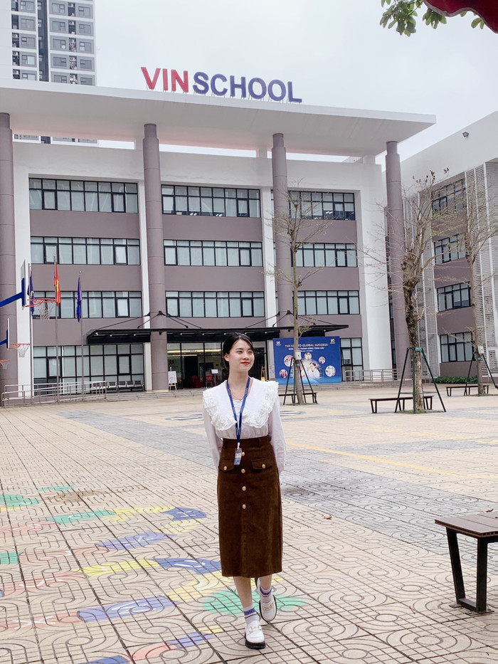 Khuất Thị Thúy Xoan đang giảng dạy tại Hệ thống giáo dục Vinschool, Hà Nội. (Ảnh: NVCC) z5614321997930_0fe3e3065a32c9d6d3cfedc0ff8c27e7.jpg