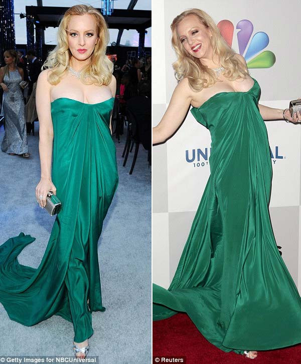 Wendi McLendon-Covey mặc một chiếc váy xanh dáng dài Wendi McLendon-Covey mặc một chiếc váy xanh dáng dài