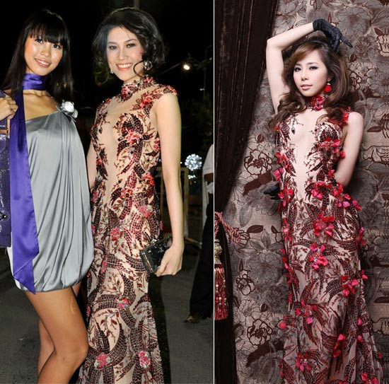 Thu Hằng và Quỳnh Nga đụng hàng bộ váy hoa văn cầu kỳ trên nền vải mỏng. Thu Hằng và Quỳnh Nga đụng hàng bộ váy hoa văn cầu kỳ trên nền vải mỏng.