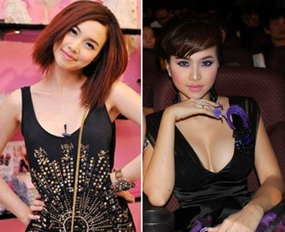 Đinh Ngọc Diệp với hai hình ảnh chụp thời gian khá gần nhau. Nhưng ở bức ảnh sau, không hiểu là do cách mặc trang phục hay không mà vòng 1 nhỏ nhắn lại có thể căng tròn đến vậy. Ảnh: Kênh 14. Đinh Ngọc Diệp với hai hình ảnh chụp thời gian khá gần nhau. Nhưng ở bức ảnh sau, không hiểu là do cách mặc trang phục hay không mà vòng 1 nhỏ nhắn lại có thể căng tròn đến vậy. Ảnh: Kênh 14.