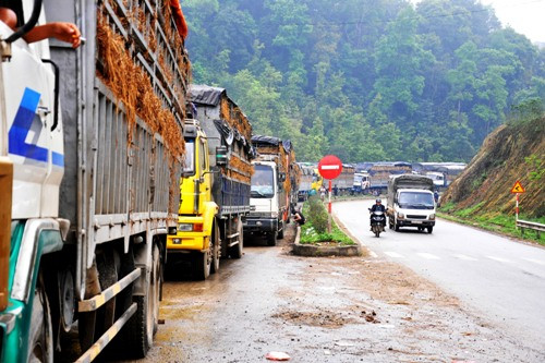 Xe chở dưa hấu ùn tắc hàng chục km ở cửa khẩu Tân Thanh (Ảnh Thanh Niên) Xe chở dưa hấu ùn tắc hàng chục km ở cửa khẩu Tân Thanh (Ảnh Thanh Niên)
