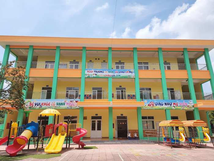 Trường Mầm non Thành Tô được xây mới khu nhà B với 4 nhà vệ sinh đảm bảo đáp ứng nhu cầu sử dụng của trẻ (Ảnh: Phạm Linh) Trường Mầm non Thành Tô được xây mới khu nhà B với 4 nhà vệ sinh đảm bảo đáp ứng nhu cầu sử dụng của trẻ (Ảnh: Phạm Linh)