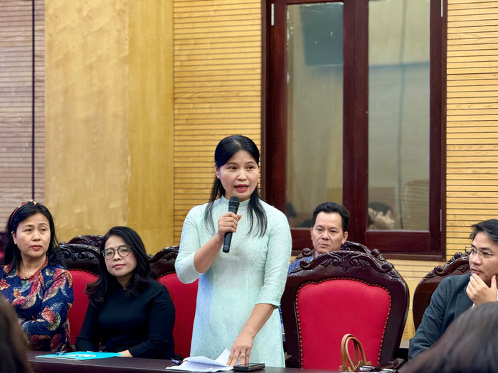 Cô Lê Hoàn Châu - Hiệu trưởng Trường Trung học cơ sở Nguyễn Công Trứ (Ba Đình, Hà Nội). Ảnh: Thúy Quỳnh. GDVN_88.jpg