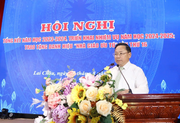 Ông Đinh Trung Tuấn - Giám đốc Sở Giáo dục và Đào tạo tỉnh Lai Châu. Ảnh: Cổng thông tin điện tử tỉnh Lai Châu.
