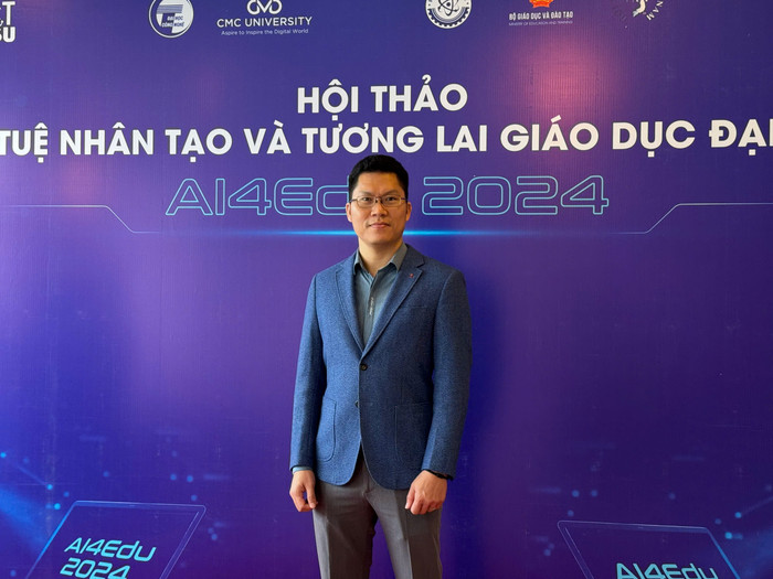 Tiến sĩ Dương Lê Minh - Phó Chủ nhiệm khoa Công nghệ thông tin, Trường Đại học Công nghệ (Đại học Quốc gia Hà Nội). Ảnh: Thúy Quỳnh GDVN_thầy Dương Lê Minh.jpg