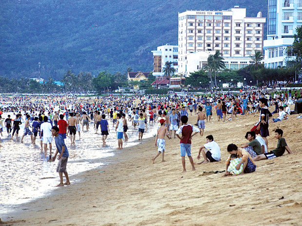 Một góc của bãi biển Quy Nhơn. Ảnh: Uyên Thu Một góc của bãi biển Quy Nhơn. Ảnh: Uyên Thu