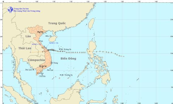 Chùm ảnh đường đi và vị trí cơn bão.