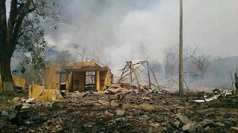 Bên trong khu vực kho pháo.