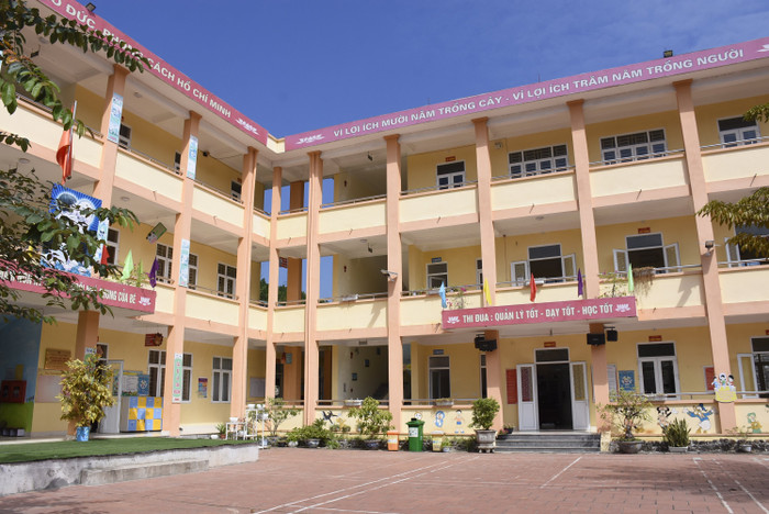 Trường Mầm non Kỳ Thượng được đầu tư xây mới vào năm 2020 (Ảnh: Phạm Linh) Trường Mầm non Kỳ Thượng được đầu tư xây mới vào năm 2020 (Ảnh: Phạm Linh)