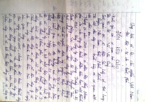 Đơn kêu cứu của anh Quý gửi Báo điện tử Giáo dục Việt Nam. Đơn kêu cứu của anh Quý gửi Báo điện tử Giáo dục Việt Nam.