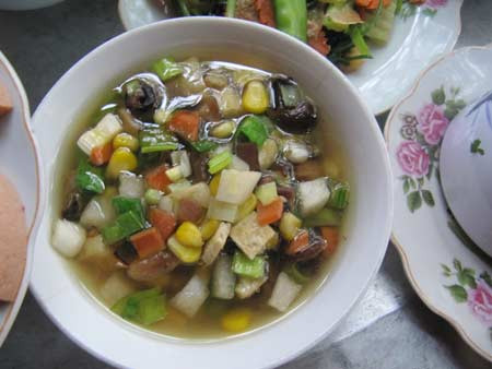 Canh ngô. Canh ngô.