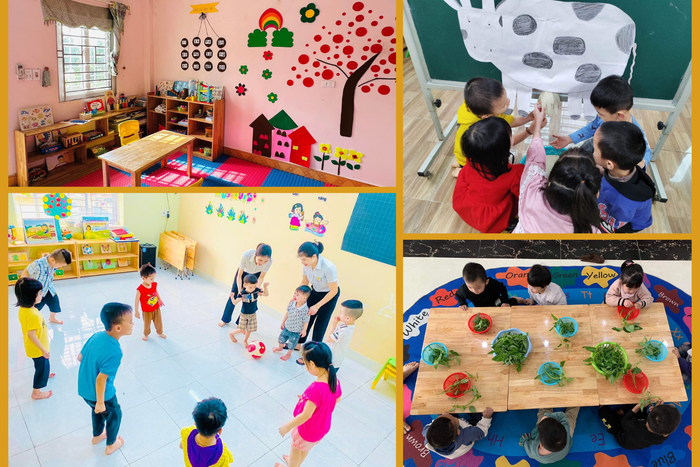 Các em nhỏ tham gia hoạt động giáo dục tại Trung tâm Hỗ trợ phát triển giáo dục hòa nhập khai trí. Ảnh: NVCC 3.png
