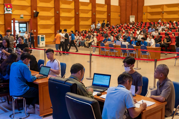 Học viện Thanh thiếu niên Việt Nam tổ chức các khu vực làm thủ tục khoa học, thuận tiện. Ảnh: NTCC. 459619640_950147527153171_5726612778692276214_n.jpg