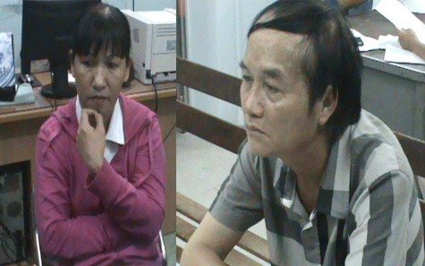 Sương và Dũng tại cơ quan công an