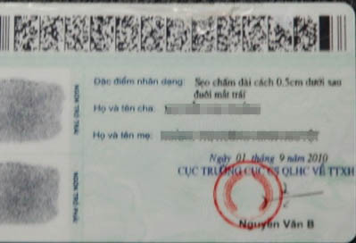 Tạm dừng cấp CMND ghi tên cha mẹ ảnh 1 Tạm dừng cấp CMND ghi tên cha mẹ ảnh 1