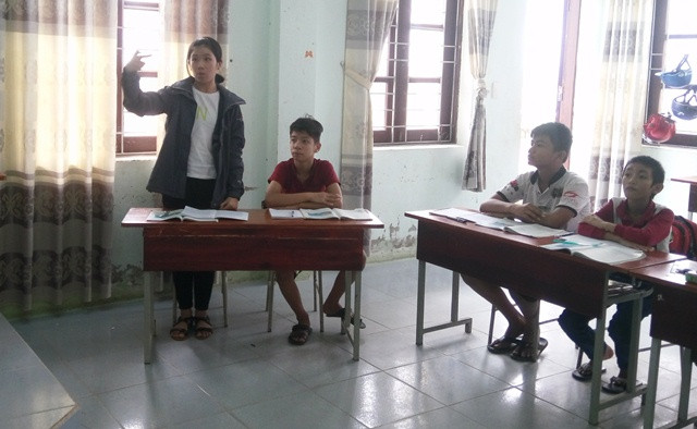 Nhiều học sinh đến học tại trung tâm đã tiến bộ hơn rất nhiều so với trước đó. (Ảnh: T.P) Nhiều học sinh đến học tại trung tâm đã tiến bộ hơn rất nhiều so với trước đó. (Ảnh: T.P)