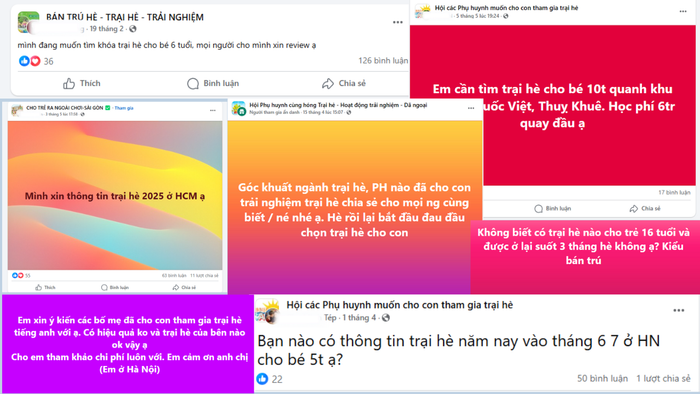 Phụ huynh rục rịch tìm kiếm trại hè cho con từ giữa học kỳ 2. Ảnh chụp màn hình. Trại hè (3).png