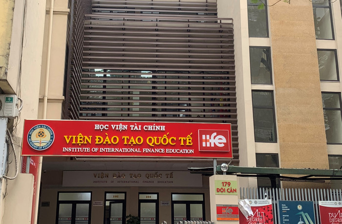 Viện Đào tạo Quốc tế, Học viện Tài chính. Ảnh: Phạm Thi. Viện Đào tạo Quốc tế, Học viện Tài chính. Ảnh: Phạm Thi.
