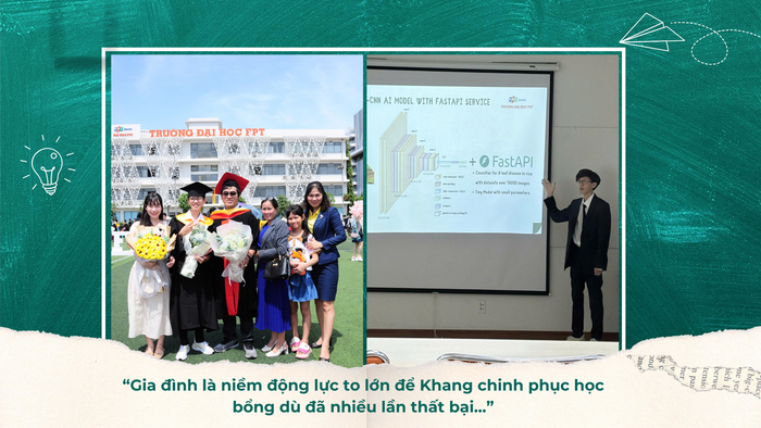Nguyễn Quốc Khang (đứng thứ hai từ trái sang) chinh phục học bổng toàn phần ở Trường Đại học Hàn Quốc (Korea University) sau khi tốt nghiệp Trường Đại học FPT phân hiệu Cần Thơ. Ảnh: NVCC Nội dung đoạn văn bản của bạn (1).png