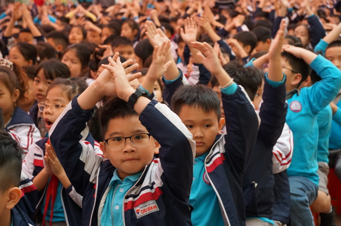 Chuyên đề là dịp để học sinh trải nghiệm, nuôi dưỡng ước mơ trở thành người lính bảo vệ đất nước (Ảnh: Phạm Linh) Chuyên đề là dịp để học sinh trải nghiệm, nuôi dưỡng ước mơ trở thành người lính bảo vệ đất nước (Ảnh: Phạm Linh)
