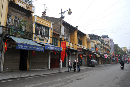 Hà Nội vắng tanh những ngày nghỉ Tết. Ảnh minh họa