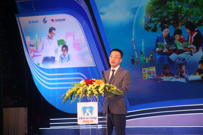 Ông Nguyễn Tường Lâm - Bí thư Trung ương Đoàn Thanh niên cộng sản Hồ Chí Minh, Phó Chủ tịch Hội Liên hiệp Thanh niên Việt Nam. (Ảnh: Thu Thuỷ) GDVN_FM5A0855.JPG