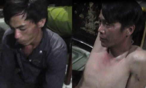 Hai hung thủ Bun, Chúc tại trụ sở Công an địa phương. Hai hung thủ Bun, Chúc tại trụ sở Công an địa phương.